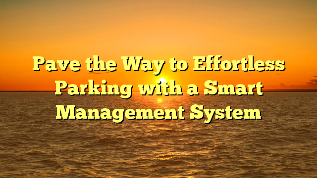 Pave the Way to Effortless Parking with a Smart Management System