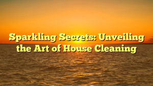 Sparkling Secrets: Unveiling the Art of House Cleaning