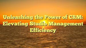 Unleashing the Power of CRM: Elevating Studio Management Efficiency