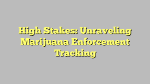 High Stakes: Unraveling Marijuana Enforcement Tracking